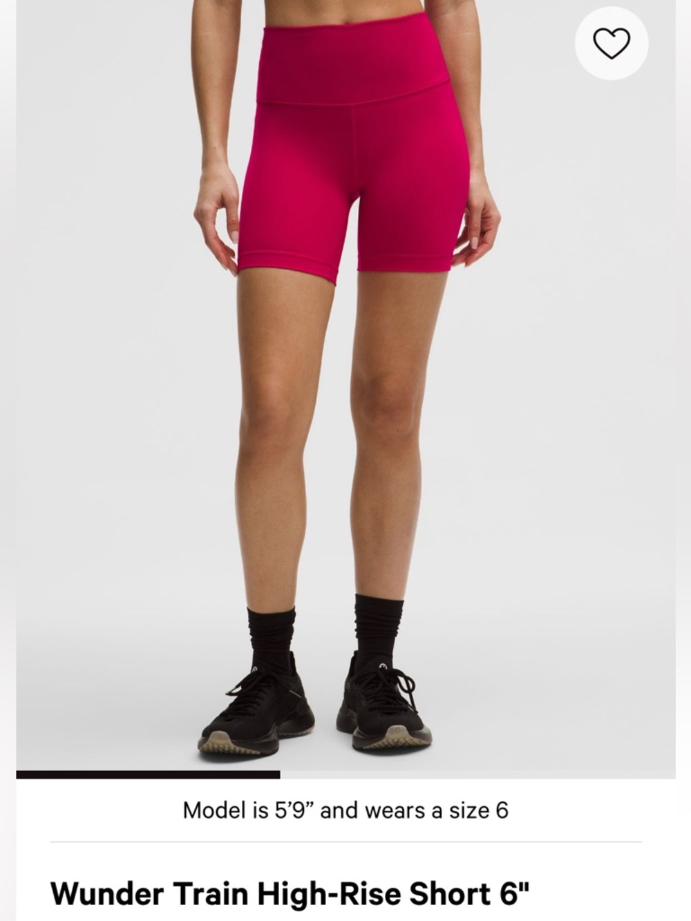 lululemon athletica High-Rise 6” Wunder Train Bike Shorts in Dusty Lavender
